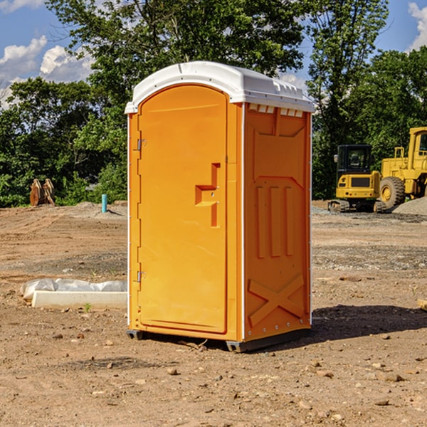 how often are the portable toilets cleaned and serviced during a rental period in Rockingham